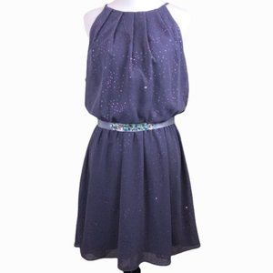 “BCX Dress" glitter-dot halter, special occasion dress - junior size S
